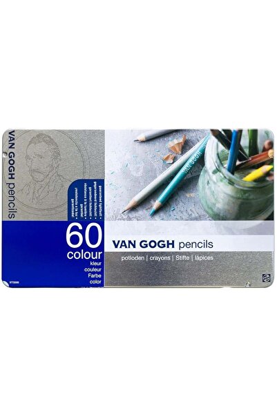 Van Gogh اقلام تلوين جافة 60 لون علبة معدنية