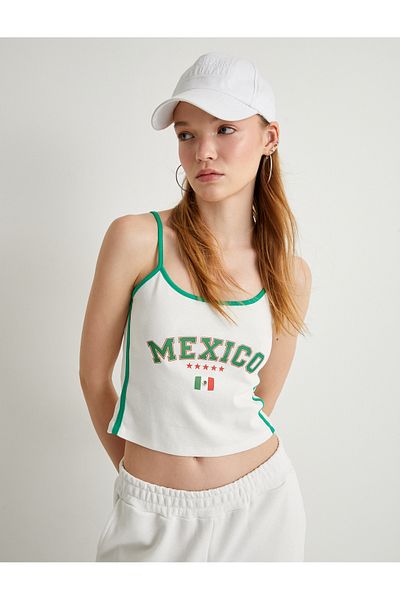 Koton Bedrucktes Tank-Top mit dünnen Trägern