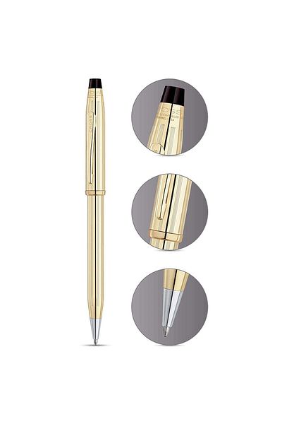 Cross Century Ii 10 Kt Gold Plated Ballpoint Pen 4502Wg