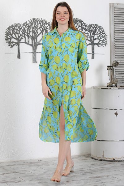 Chiccy Морський зелений візерунок - з ґудзиками та двома кишенями, повсякденн...