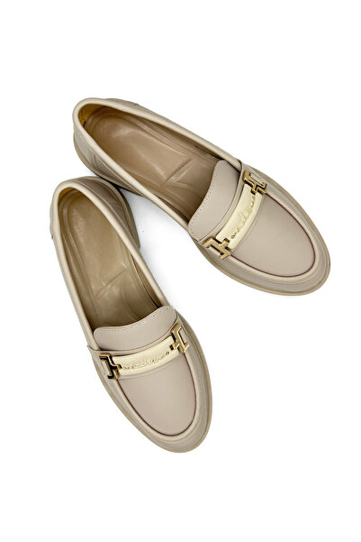 MAGGIO Дамски ежедневни обувки с катарама, бежови, мокасини