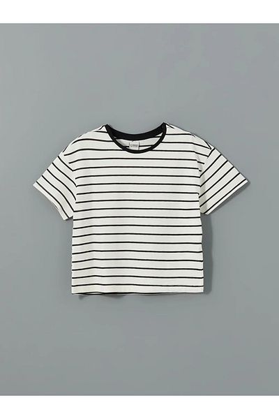 LC Waikiki LCW Kids Black Crew Neck Girls Crop T-Shirt 2 Συσκευασία