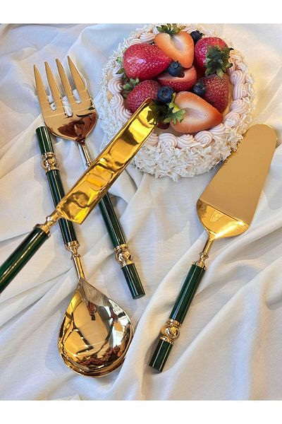 Mikasa Moor Tina Gold Green - 4-Piece Service Set