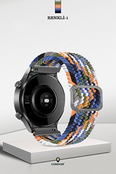 CONOCER Huawei Watch Gt5 Gt4 Gt3 Gt2 Gt2E - Gt5 Pro Gt3 Pro Gt2 Pro (46mm) Woven Mesh Cord 22mm