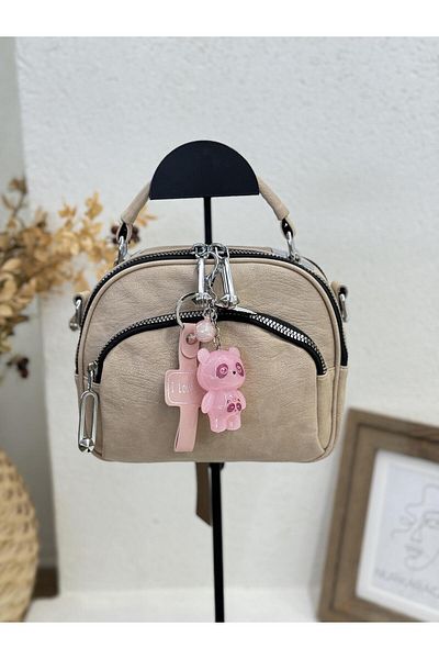 Matthew Cox 1030 Model Cross Leather Women's Bag with Keychain and Gift