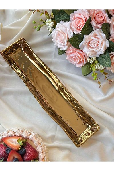 Mikasa Moor Gold Rectangular Serving Plate