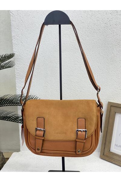 Jacquline ZD283 حقيبة كروس نسائية بغطاء من الجلد الطبيعي