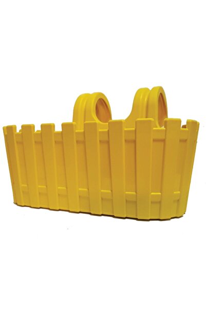 Poliwork 1 Adet Akasya Balkon Saksı Kolay Askı Sarı 30 Cm 3 Lt Denge Aparatlı