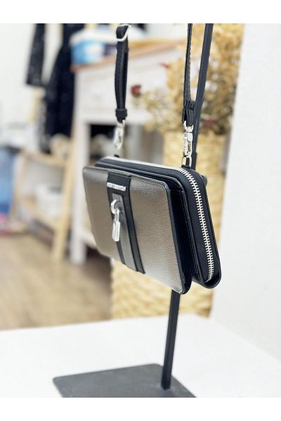 Silver Polo Silver Polo 1138 Portofel pentru femei cu curea Suport telefon