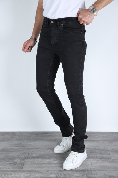 MYRAB DENİM Erkek Siyah Regular Fit Rahat Kesim Denim Siyah Jeans