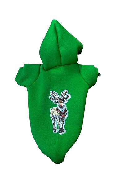 LilyPet Lily Pet Deer Patterned Green Hooded Cat-Dog Outfit