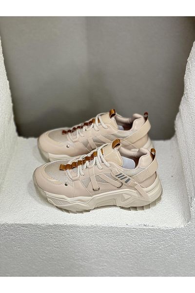 NUR KARACA 24Y65160 Pantofort transparent cu lățime de 5 cm - Dună cu detaliu lateral