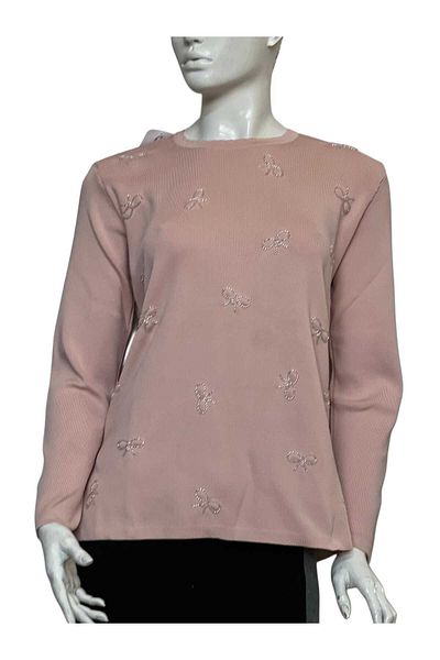 ÇALIKUŞU TRİKO Stone Embroidered Mom Bluzu