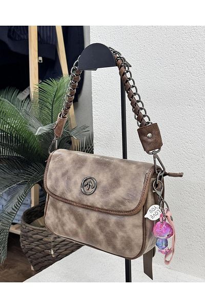 Matthew Cox 1073 Clamshell Chain Strap Both Handle Both Crossbody Leather Bag WOMEN