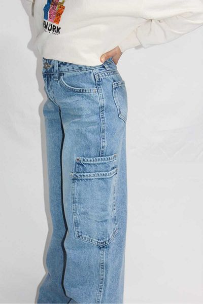 Ede Tekstil PANTALONI JEANS FATA CU BUCURI DE MARFĂ