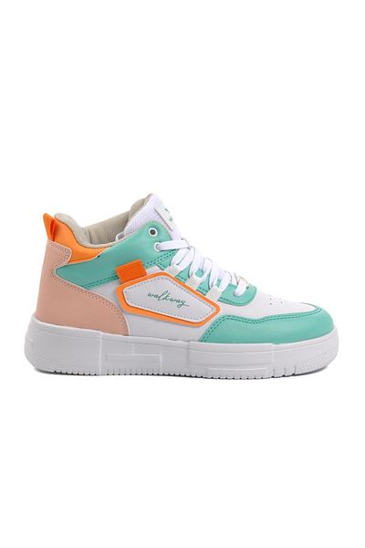 WALKWAY Nefertiti alb-apă verde unisex Hi pantofi
