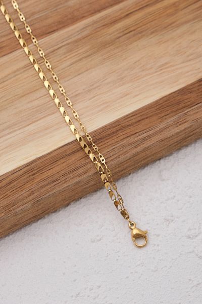 ESBAFLOR Steel 2-Piece Combination Parrot and Textured Zipper Chain Anklet Minimally Tarnish 22+4cm