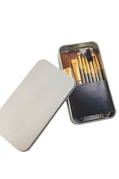 Chavin 8 Pieces Tin Boxed - Makeup Brush Set, Foundation Eyeshadow Eyeliner Brush Cin827Khv