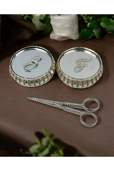 CyzHome Symbiosis Silver Mirrored Rises and Promise Scissors Set