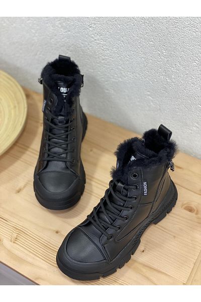 Guja 24k310-24 Γνήσιες δερμάτινες αθλητικές μπότες με γούνα εσωτερικά για γυναίκες