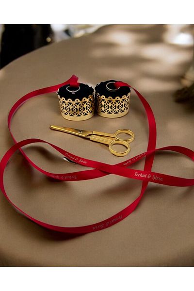 CyzHome Armonia Gold Velvet Rises and Promise Scissors Set