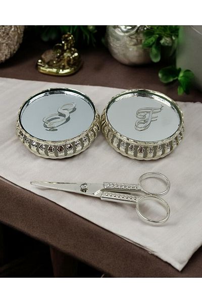 CyzHome Symbiosis Silver Mirrored Rises and Promise Scissors Set