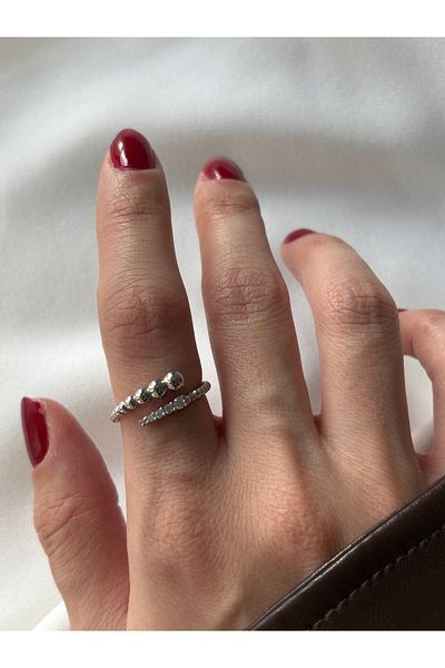 ringbox Silver Color Heeled Stone Ring