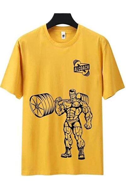 Alcoach Men's T-Shirt - Short Sleeve Gym Training T-Shirt