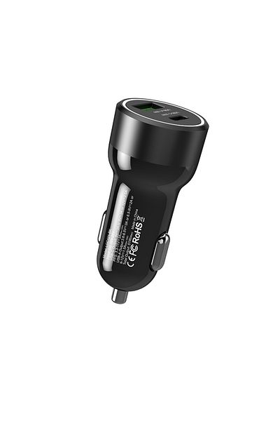Levore شاحن سيارة 51 وات USB-C PD و USB-A - أسود