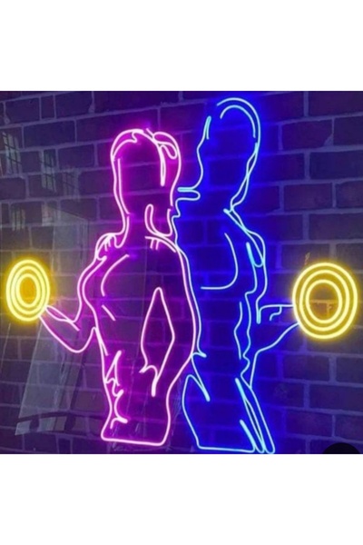 KAMER NEON LED IŞIKLI BAY FİTNESS SPOR SALONU VÜCUT GELİŞTİRME