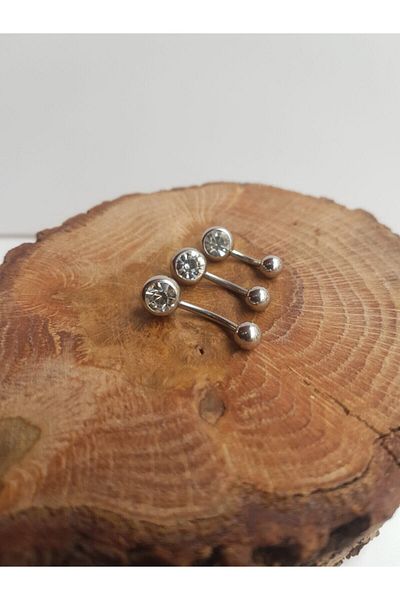 Karınca Piercing 12 mm Large Size Stone Navel Piercing