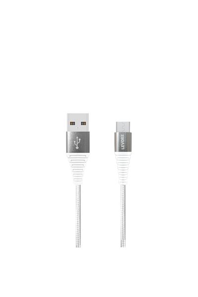 Levore Cable Micro USB 1.8m Nylon Braided - White