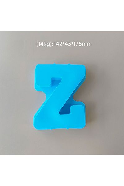Generic قالب سيليكون راتنج وصابون حرف Z كبير