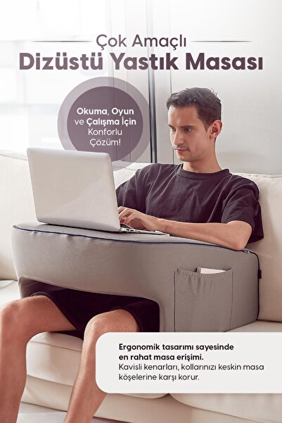Genel Markalar Çalışma, Oyun ve Okuma İçin Kol Destekli Visco Yastık, Yatakta...