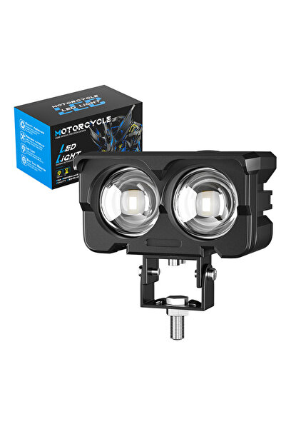 DEKOHOP Motosiklet Led Sis Farı 2 ADET SET Metal Kasa Baykuş Model Delici Bey...