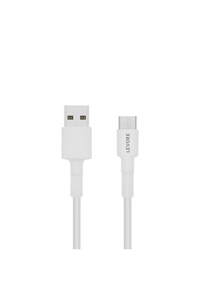 Levore Cable PVC Micro USB 1m Plastic - White