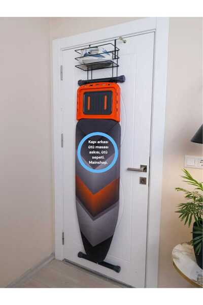 MAİN SHOP Paslanmaz Telli Ütü Ve Ütü Masası Askısı, Ütü Sepeti, Organizer Ban...