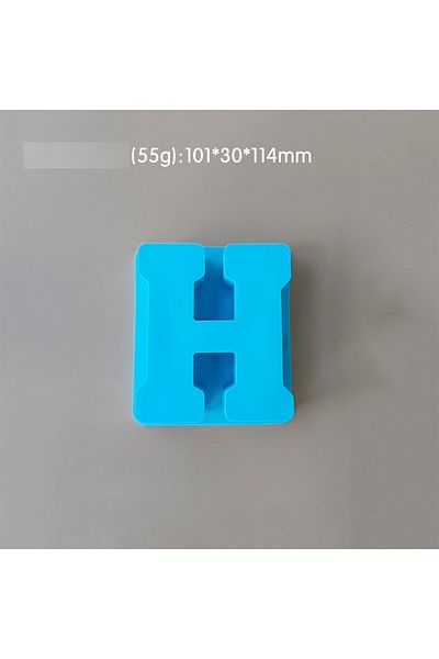 Generic قالب سيليكون راتنج وصابون حرف H متوسط الحجم