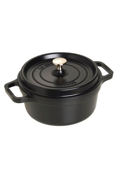 STAUB Döküm Tencere Yuvarlak 22 cm Siyah