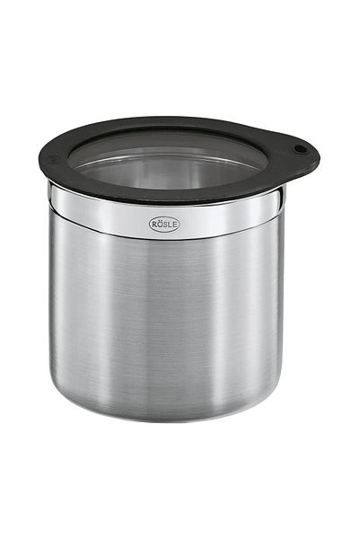 rösle 1.4 Lt Stainless Steel Storage Container - With Silicone and Glass Lid - 16557