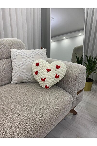 Home Pernă cu model de inimă specială pentru ocazii speciale - Pernă decorativă romantică în formă de inimă / plină de dragoste