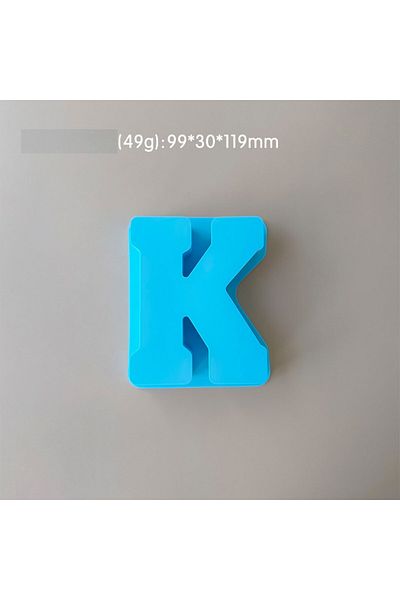 Generic قالب سيليكون راتنج وصابون حرف K متوسط الحجم