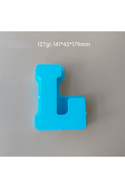 Generic قالب سيليكون راتنج وصابون حرف L كبير