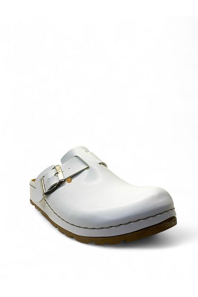 Tuğba Ortopedi S182 Closed Front White Anatomical Slippers