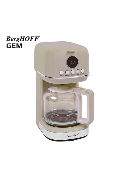 Berghoff Gem Retro 15 Cup Vanilla Cream Color Filter Coffee Machine 7950400