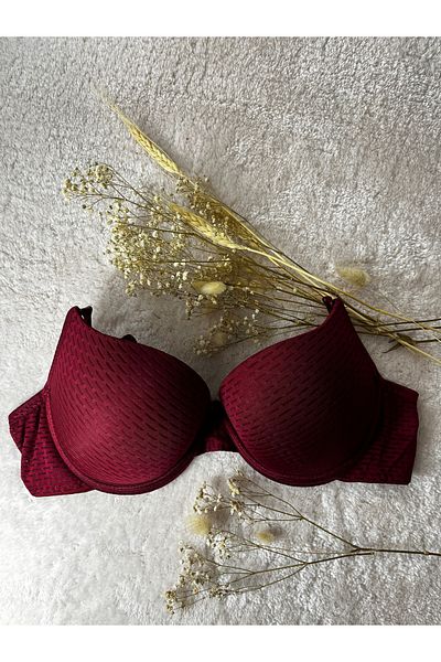 MİSTİRİK Blera Γυναικεία Push-up Religion Holding Underwire Sport Ball Claret Red Color 01