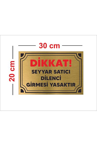 sıradışıhediyem Martial Seller Cannot Enter Bidder's Sign Metal 20 X 30 cm