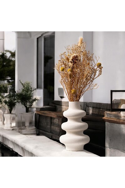 Kesa TEK Büyük Boy Şık Modern Twist Model Vazo