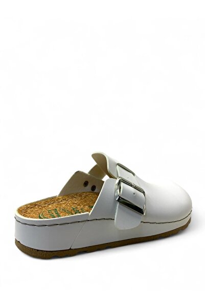 Tuğba Ortopedi S182 Closed Front White Anatomical Slippers