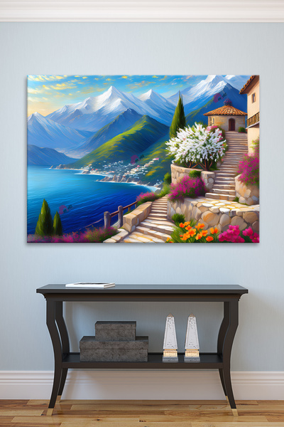 Morfil Sanat Atölyesi Kamene kuće na morskoj obali Priroda Pejzaž Umjetnička ...